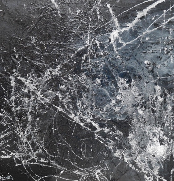 Be Inspired! Abstract Painting Black (SOLD)-abstract-[Franko_Artist]-[Australian_artist]-[Gold_Coast]-[Brisbane]-[modern]-[contemporary]-[original]-[Large_artwork]-Franklin Art Studio