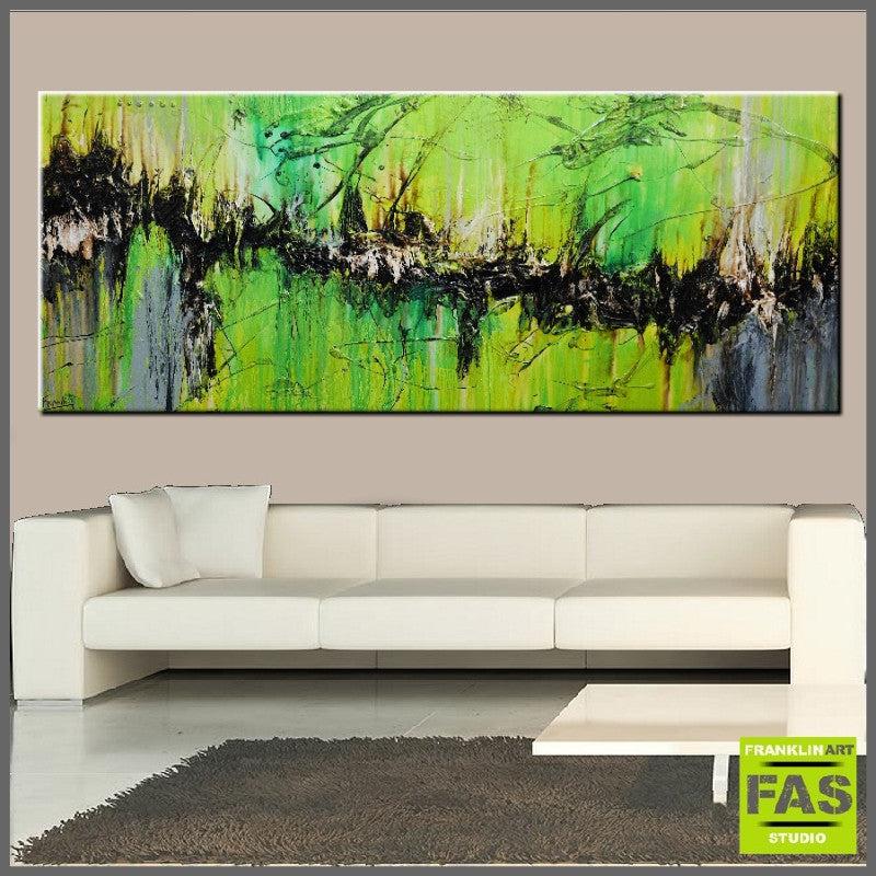 Be Inspired! Abstract Painting Green (SOLD)-abstract-[Franko_Artist]-[Australian_artist]-[Gold_Coast]-[Brisbane]-[modern]-[contemporary]-[original]-[Large_artwork]-[The_Block]-[Dream_Homes]-[ideas]-[Grand_Designs]-[Art_Lover]-Franklin Art Studio
