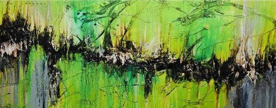 Be Inspired! Abstract Painting Green (SOLD)-abstract-[Franko_Artist]-[Australian_artist]-[Gold_Coast]-[Brisbane]-[modern]-[contemporary]-[original]-[Large_artwork]-Franklin Art Studio