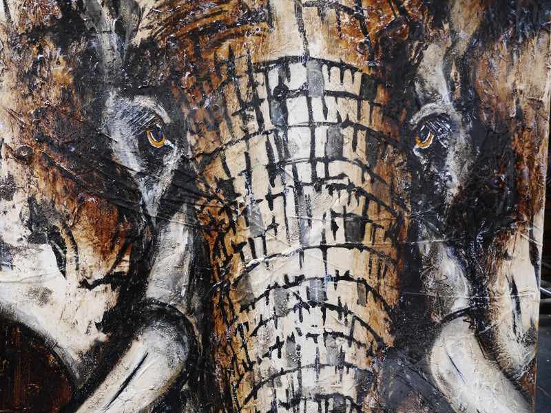 Be Inspired! Abstract Realism African Elephant (SOLD)-abstract realism-[Franko_Artist]-[The_Block]-[Dream_Homes]-[ideas]- [Grand_Designs]-Franklin Art Studio