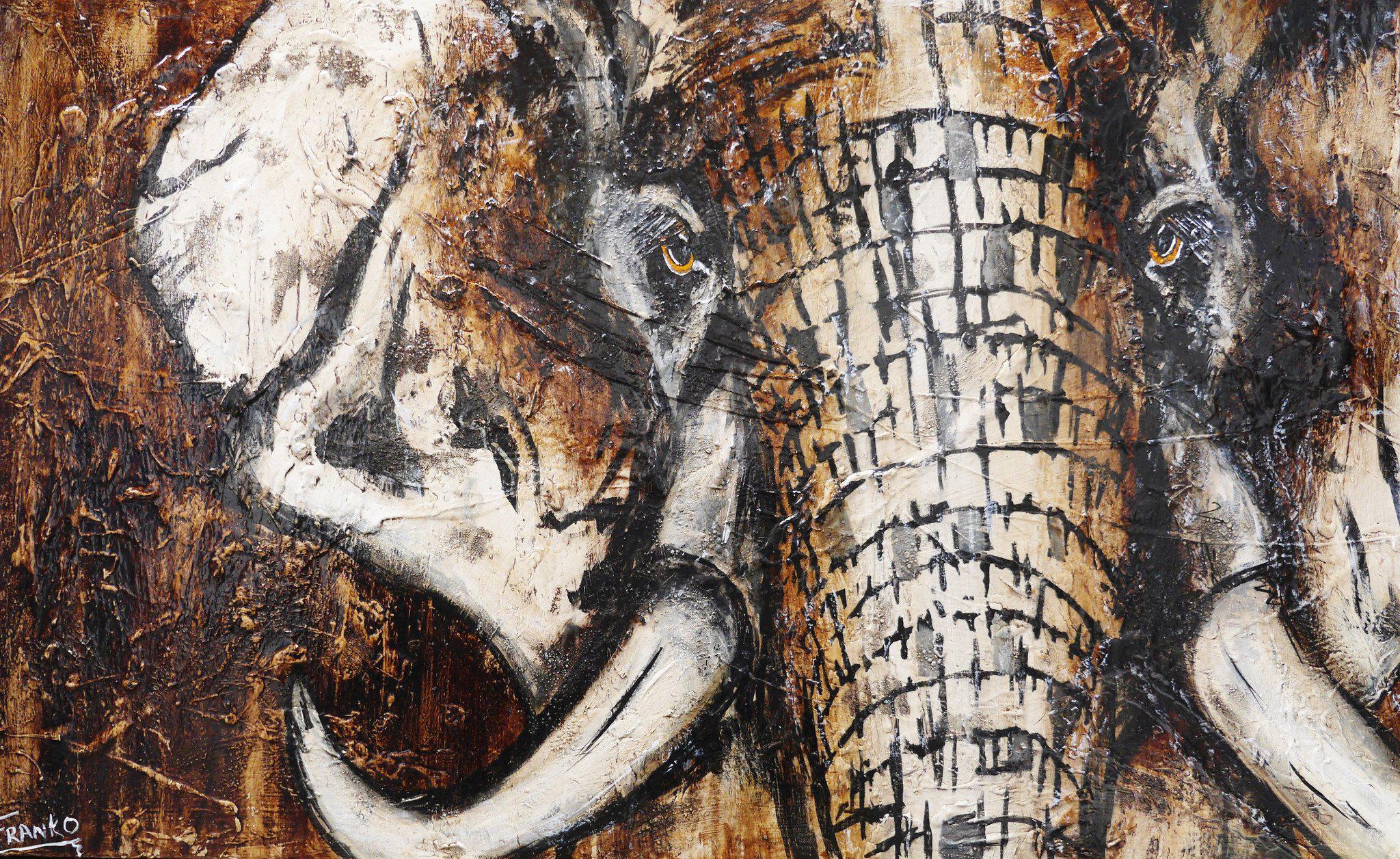 Be Inspired! Abstract Realism African Elephant (SOLD)-abstract realism-[Franko_Artist]-[Australian_artist]-[Gold_Coast]-[Brisbane]-[modern]-[contemporary]-[original]-[Large_artwork]-Franklin Art Studio