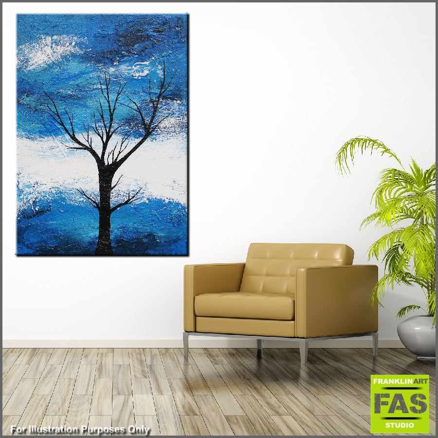 Be Inspired! Abstract Realism Blue Tree (SOLD)-abstract realism-[Franko_Artist]-[Australian_artist]-[Gold_Coast]-[Brisbane]-[modern]-[contemporary]-[original]-[Large_artwork]-[The_Block]-[Dream_Homes]-[ideas]-[Grand_Designs]-[Art_Lover]-Franklin Art Studio