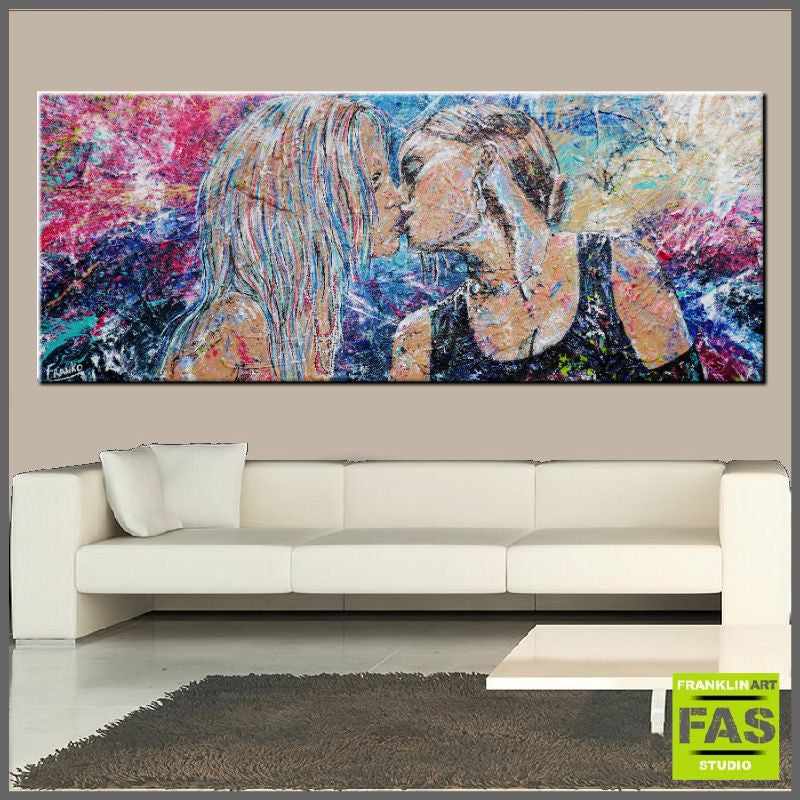 Be Inspired! Abstract Realism Britney Spears and Madonna Kiss (SOLD)-people-[Franko_Artist]-[Australian_artist]-[Gold_Coast]-[Brisbane]-[modern]-[contemporary]-[original]-[Large_artwork]-[The_Block]-[Dream_Homes]-[ideas]-[Grand_Designs]-[Art_Lover]-Franklin Art Studio