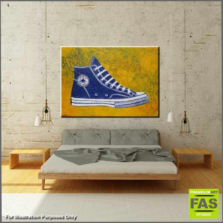 Be Inspired! Abstract Realism Converse Shoe (SOLD)-abstract realism-[Franko_Artist]-[Australian_artist]-[Gold_Coast]-[Brisbane]-[modern]-[contemporary]-[original]-[Large_artwork]-[The_Block]-[Dream_Homes]-[ideas]-[Grand_Designs]-[Art_Lover]-Franklin Art Studio