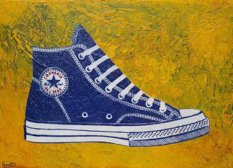 Be Inspired! Abstract Realism Converse Shoe (SOLD)-abstract realism-[Franko_Artist]-[Australian_artist]-[Gold_Coast]-[Brisbane]-[modern]-[contemporary]-[original]-[Large_artwork]-Franklin Art Studio