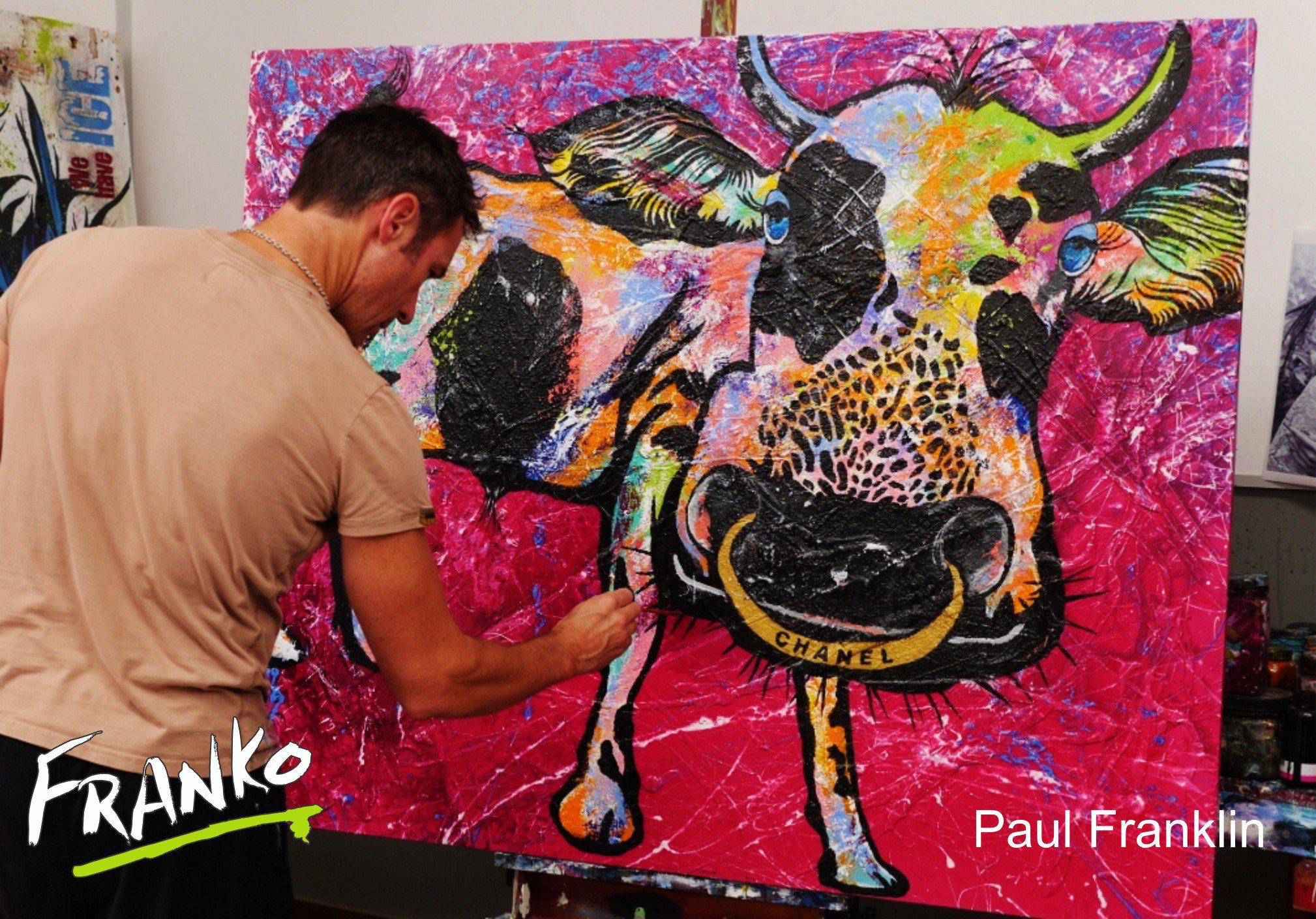 Be Inspired! Abstract Realism Cow Pink (SOLD)-abstract realism-[Franko_Artist]-[The_Block]-[Dream_Homes]-[ideas]-[Grand_Designs]-[Art_Lover]-Franklin Art Studio