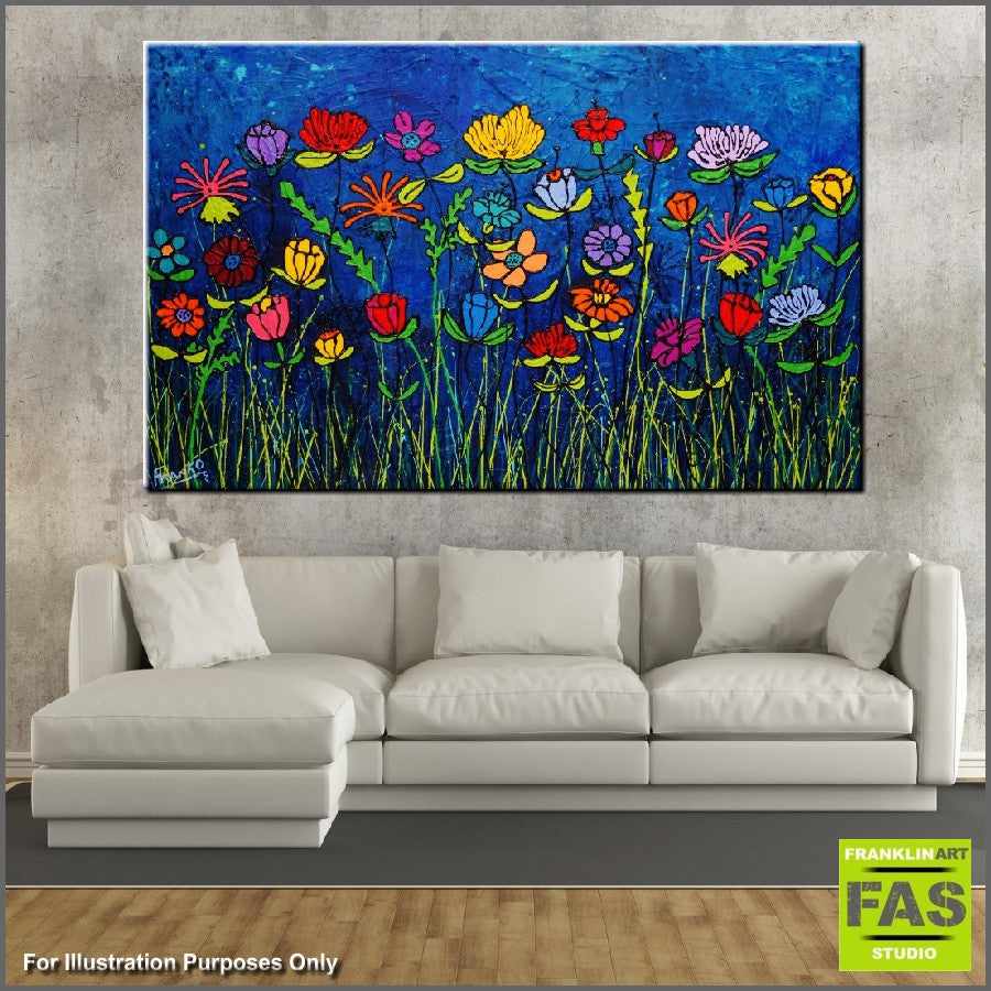 Be Inspired! Abstract Realism Flower Garden (SOLD)-abstract realism-[Franko_Artist]-[The_Block]-[Dream_Homes]-[ideas]- [Grand_Designs]-Franklin Art Studio