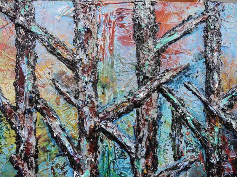Be Inspired! Abstract Realism Forrest Trees (SOLD)-abstract realism-[Franko_Artist]-[The_Block]-[Dream_Homes]-[ideas]- [Grand_Designs]-Franklin Art Studio