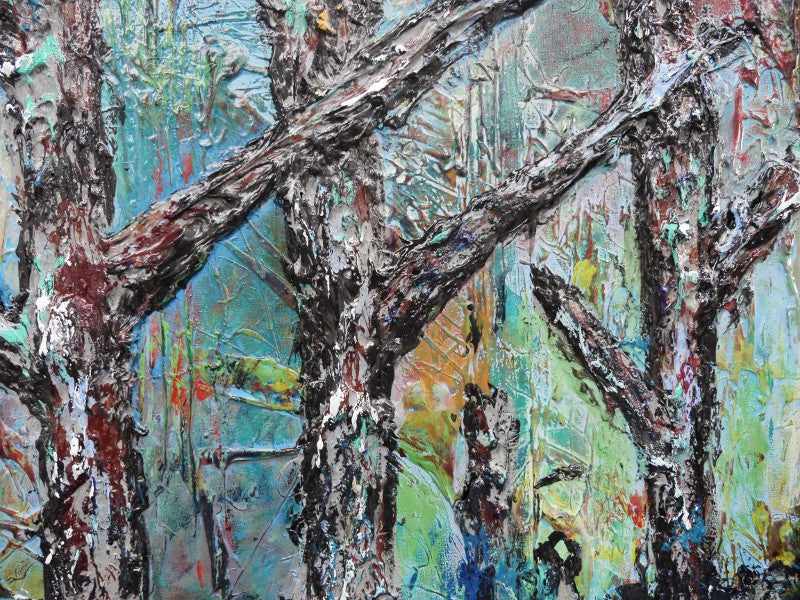 Be Inspired! Abstract Realism Forrest Trees (SOLD)-abstract realism-[Franko_Artist]-[The_Block]-[Dream_Homes]-[ideas]-[Grand_Designs]-[Art_Lover]-Franklin Art Studio