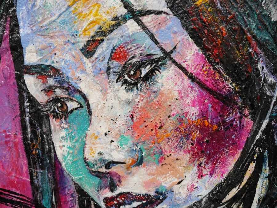Be Inspired! Abstract Realism Geisha (SOLD)-abstract realism-[Franko]-[Artist]-[Australia]-[Painting]-Franklin Art Studio