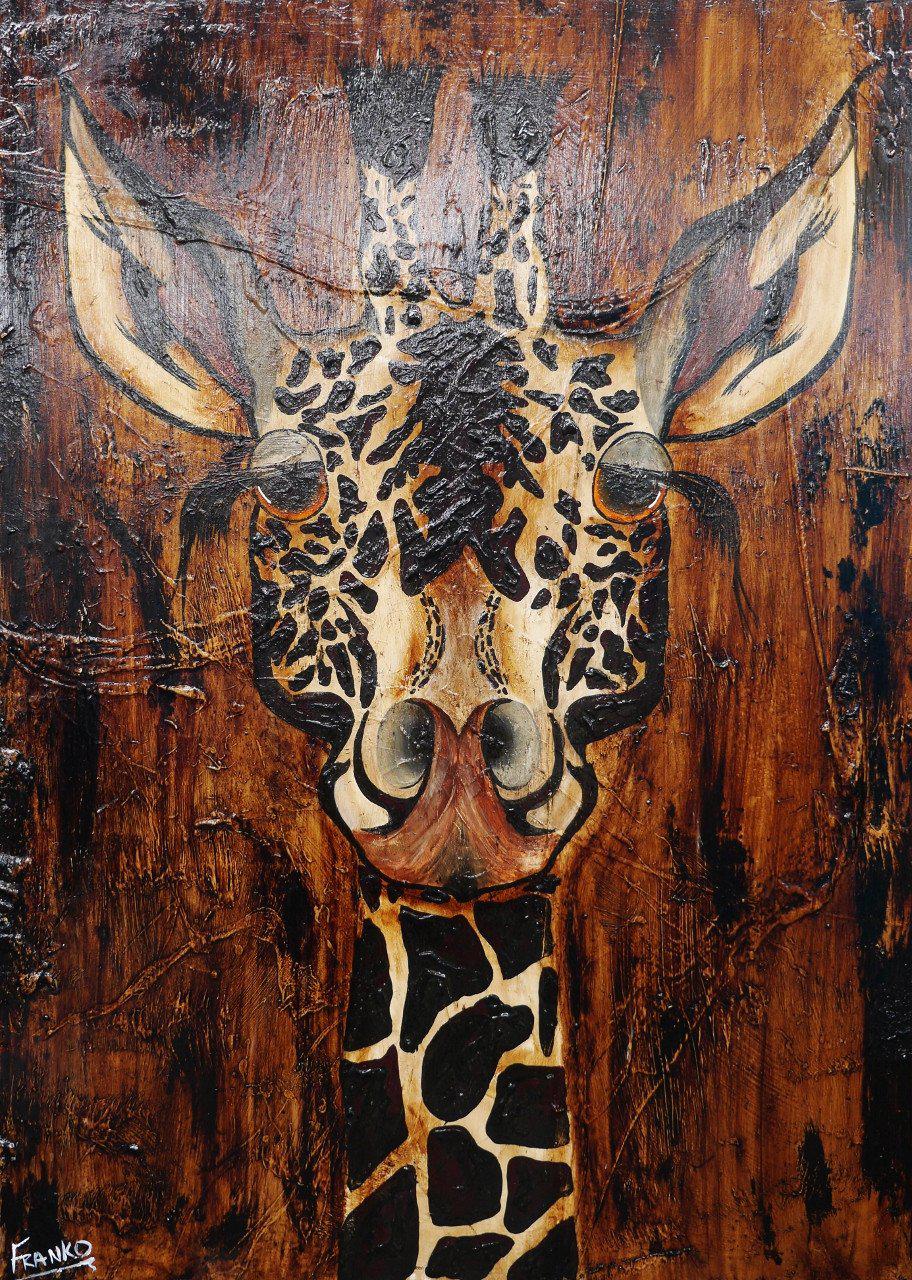 Be Inspired! Abstract Realism Giraffe (SOLD)-Animals-[Franko_Artist]-[Australian_artist]-[Gold_Coast]-[Brisbane]-[modern]-[contemporary]-[original]-[Large_artwork]-Franklin Art Studio