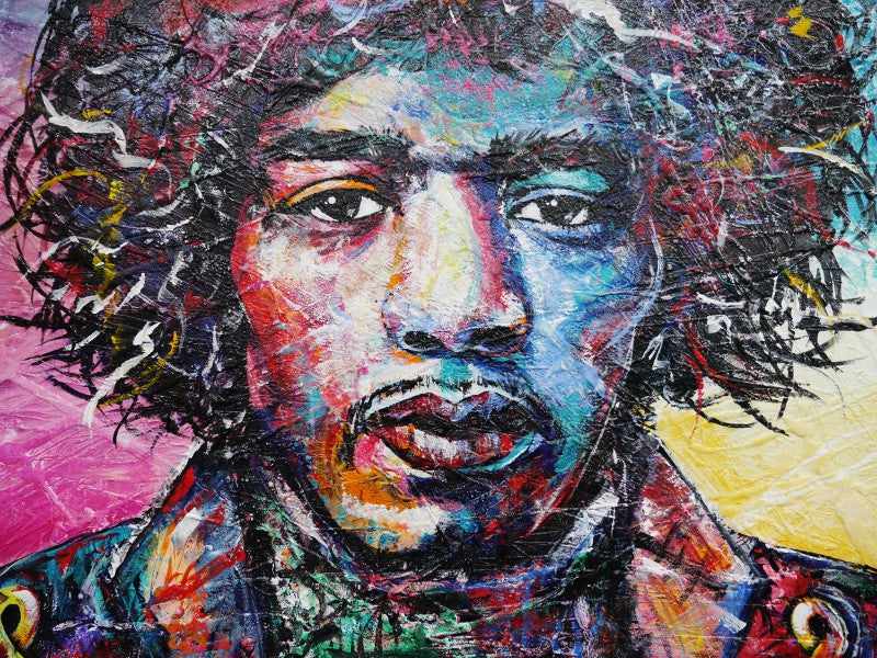Be Inspired! Abstract Realism Jimi Hendrix (SOLD)-abstract realism-[Franko_Artist]-[The_Block]-[Dream_Homes]-[ideas]- [Grand_Designs]-Franklin Art Studio