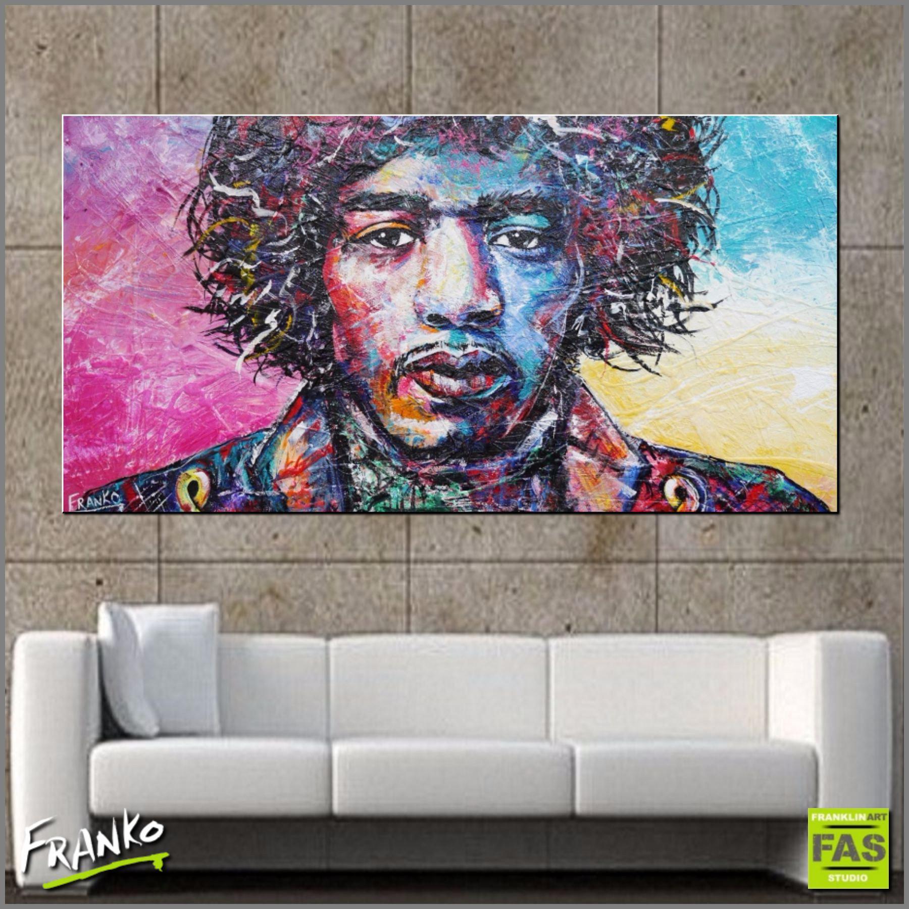 Be Inspired! Abstract Realism Jimi Hendrix (SOLD)-abstract realism-[Franko_Artist]-[Australian_artist]-[Gold_Coast]-[Brisbane]-[modern]-[contemporary]-[original]-[Large_artwork]-[The_Block]-[Dream_Homes]-[ideas]-[Grand_Designs]-[Art_Lover]-Franklin Art Studio