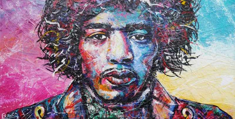 Be Inspired! Abstract Realism Jimi Hendrix (SOLD)-abstract realism-[Franko_Artist]-[Australian_artist]-[Gold_Coast]-[Brisbane]-[modern]-[contemporary]-[original]-[Large_artwork]-Franklin Art Studio