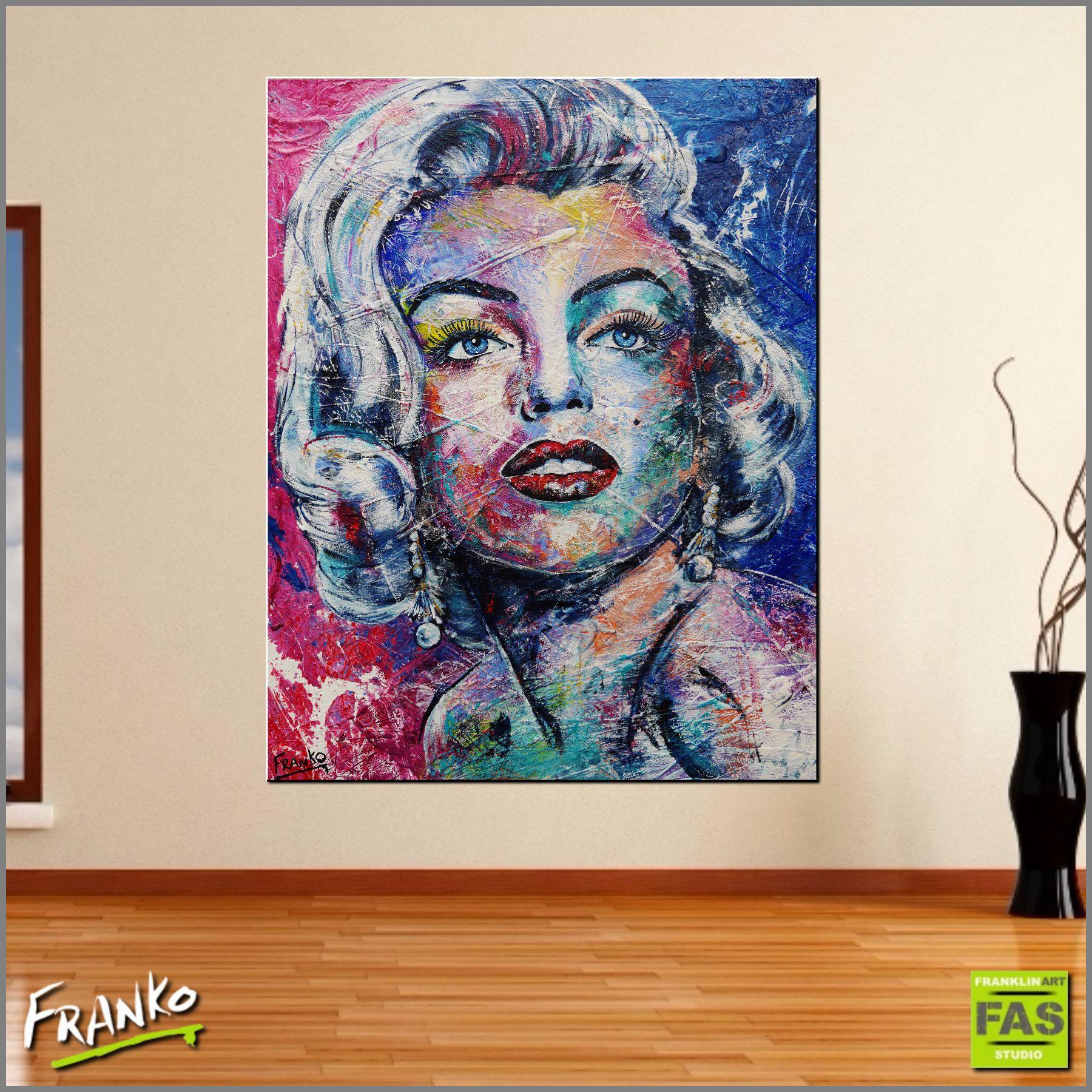 Be Inspired! Abstract Realism Marilyn Monroe (SOLD)-abstract realism-[Franko_Artist]-[Australian_artist]-[Gold_Coast]-[Brisbane]-[modern]-[contemporary]-[original]-[Large_artwork]-[The_Block]-[Dream_Homes]-[ideas]-[Grand_Designs]-[Art_Lover]-Franklin Art Studio