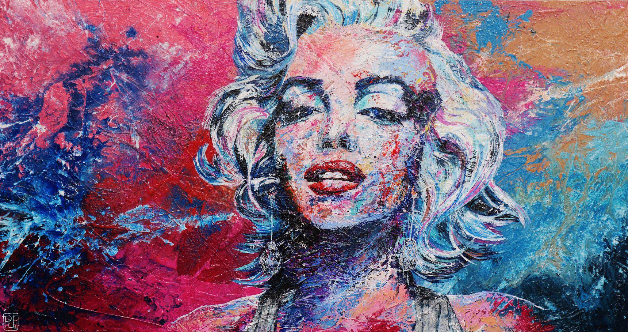 Be Inspired! Abstract Realism Marilyn Monroe (SOLD)-abstract realism-[Franko_Artist]-[Australian_artist]-[Gold_Coast]-[Brisbane]-[modern]-[contemporary]-[original]-[Large_artwork]-Franklin Art Studio