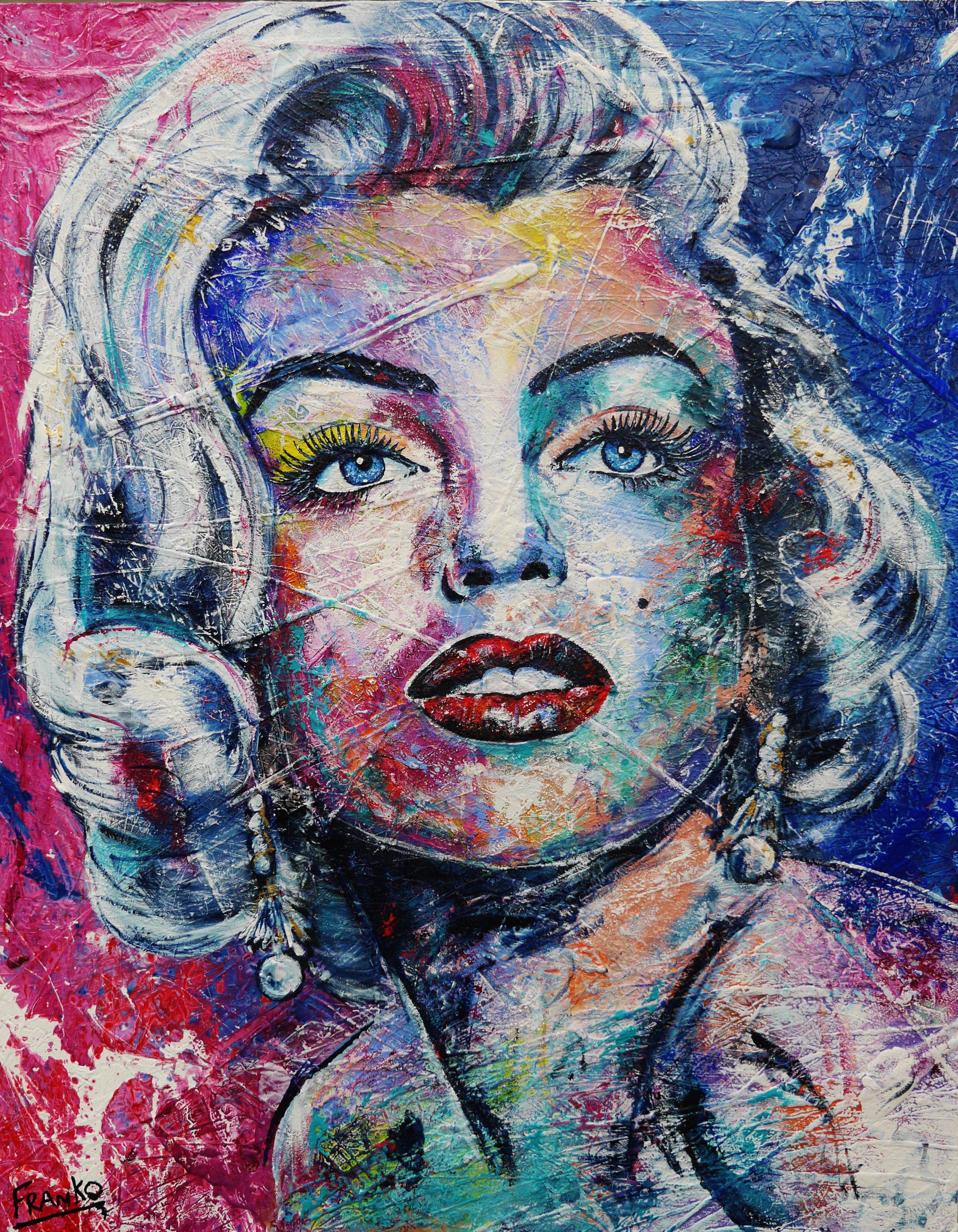 Be Inspired! Abstract Realism Marilyn Monroe (SOLD)-abstract realism-[Franko_Artist]-[Australian_artist]-[Gold_Coast]-[Brisbane]-[modern]-[contemporary]-[original]-[Large_artwork]-Franklin Art Studio