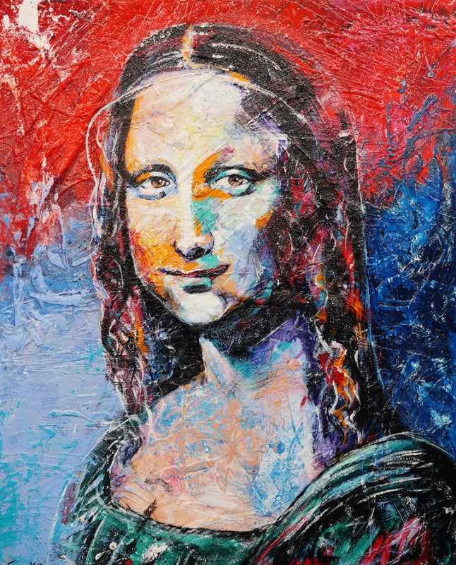 Be Inspired! Abstract Realism Mona lisa (SOLD)-abstract realism-[Franko_Artist]-[Australian_artist]-[Gold_Coast]-[Brisbane]-[modern]-[contemporary]-[original]-[Large_artwork]-Franklin Art Studio