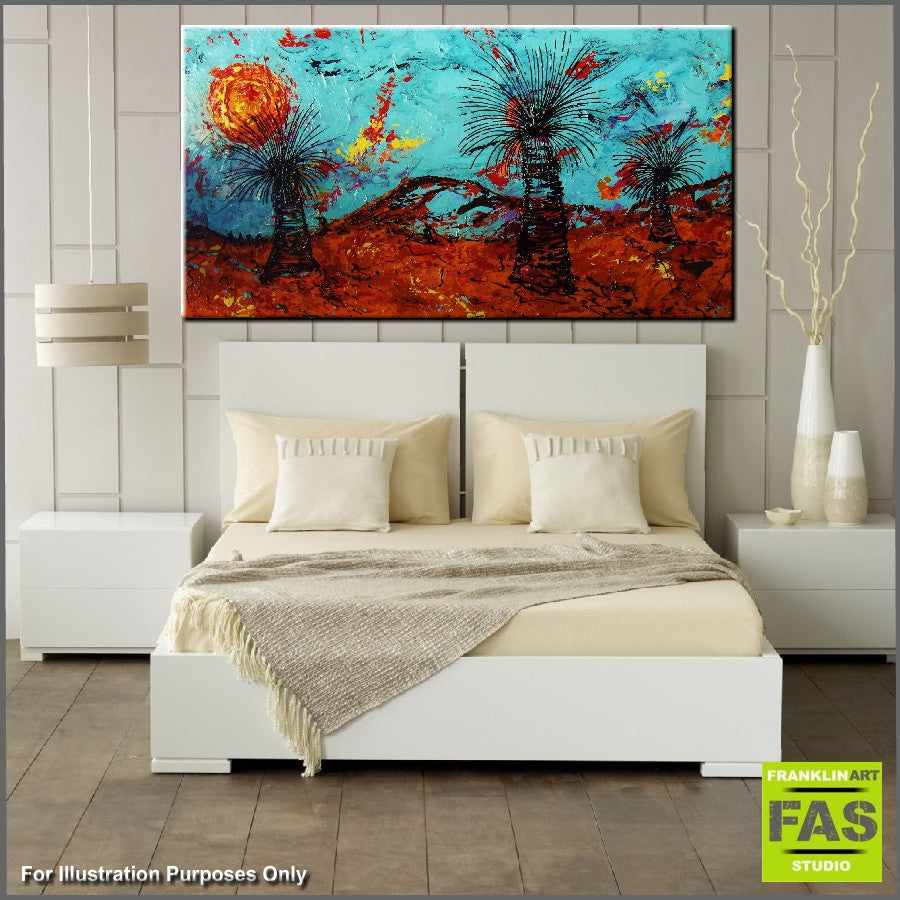Be Inspired! Abstract Realism Outback Landscape Grass Trees (SOLD)-abstract realism-[Franko_Artist]-[The_Block]-[Dream_Homes]-[ideas]- [Grand_Designs]-Franklin Art Studio
