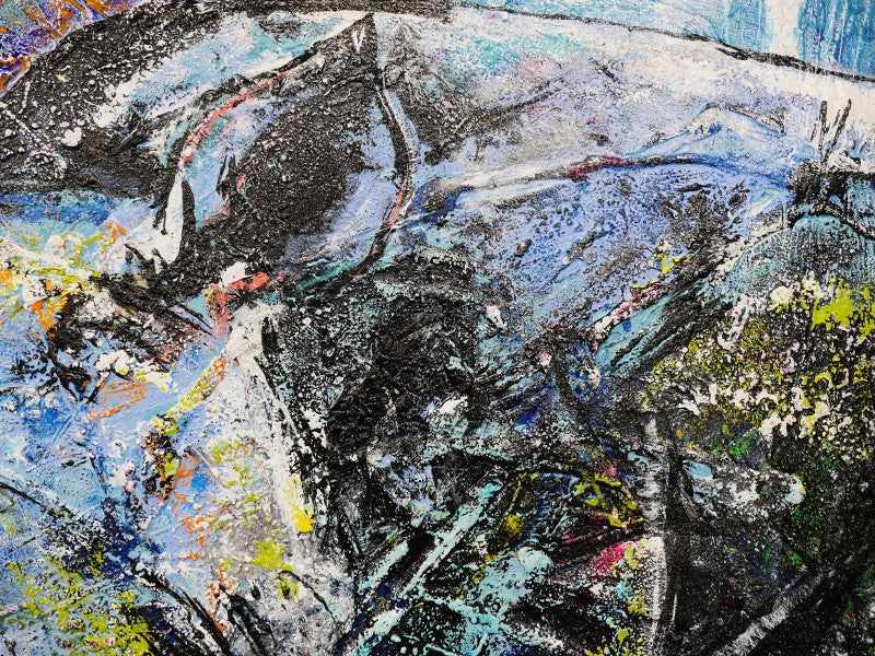 Be Inspired! Abstract Realism Rhino (SOLD)-Animals-[Franko_Artist]-[The_Block]-[Dream_Homes]-[ideas]-[Grand_Designs]-[Art_Lover]-Franklin Art Studio