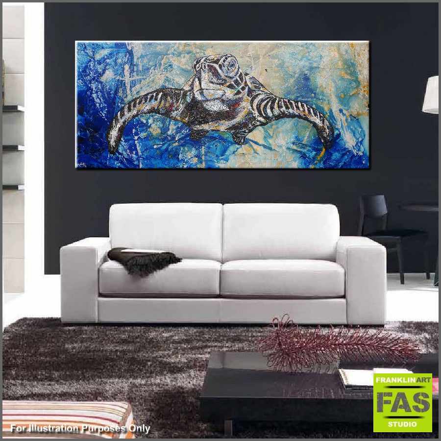 Be Inspired! Abstract Realism Sea Turtle (SOLD)-abstract realism-[Franko_Artist]-[The_Block]-[Dream_Homes]-[ideas]- [Grand_Designs]-Franklin Art Studio