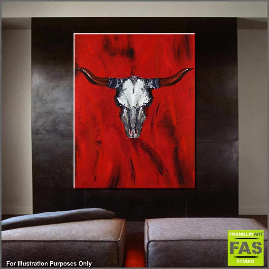 Be Inspired! Abstract Realism Skull (SOLD)-abstract realism-[Franko_Artist]-[The_Block]-[Dream_Homes]-[ideas]- [Grand_Designs]-Franklin Art Studio
