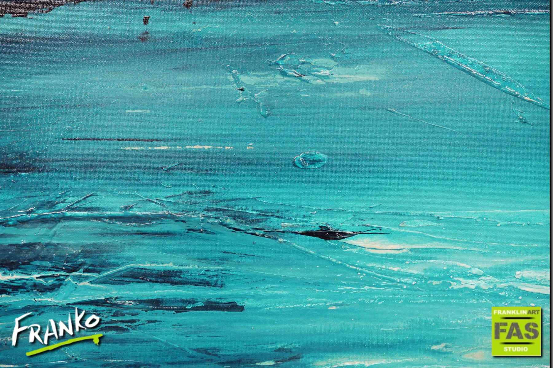 Be Inspired! Abstract Turquoise (SOLD)-abstract-[Franko_Artist]-[The_Block]-[Dream_Homes]-[ideas]- [Grand_Designs]-Franklin Art Studio