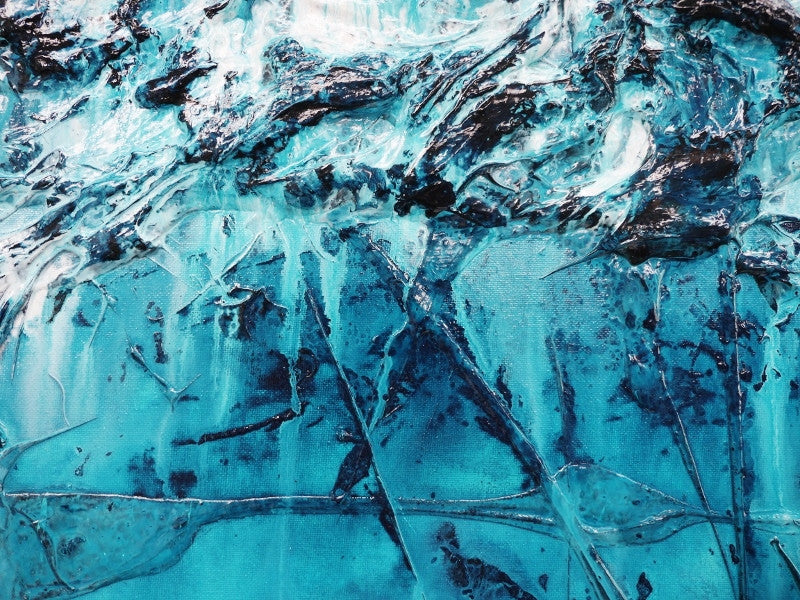 Be Inspired! Abstract White blue (SOLD)-abstract-[Franko]-[Artist]-[Australia]-[Painting]-Franklin Art Studio