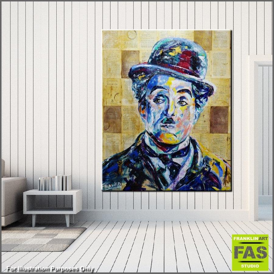 Be Inspired! Book Club Charlie Chaplin (SOLD)-book club-[Franko_Artist]-[The_Block]-[Dream_Homes]-[ideas]- [Grand_Designs]-Franklin Art Studio