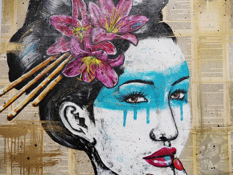 Be Inspired! Book Club Geisha (SOLD)-book club-[Franko_Artist]-[The_Block]-[Dream_Homes]-[ideas]- [Grand_Designs]-Franklin Art Studio