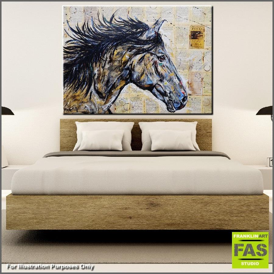Be Inspired! Book Club Horse (SOLD)-book club-[Franko_Artist]-[The_Block]-[Dream_Homes]-[ideas]- [Grand_Designs]-Franklin Art Studio