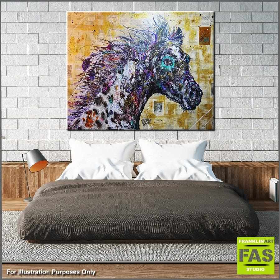 Be Inspired! Book Club Horse (SOLD)-book club-[Franko_Artist]-[Australian_artist]-[Gold_Coast]-[Brisbane]-[modern]-[contemporary]-[original]-[Large_artwork]-[The_Block]-[Dream_Homes]-[ideas]-[Grand_Designs]-[Art_Lover]-Franklin Art Studio