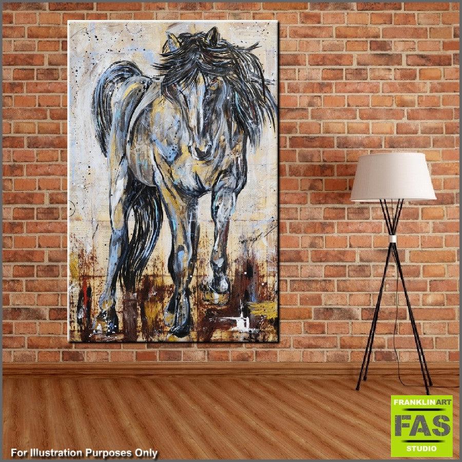Be Inspired! Book Club Horse (SOLD)-book club-[Franko_Artist]-[Australian_artist]-[Gold_Coast]-[Brisbane]-[modern]-[contemporary]-[original]-[Large_artwork]-[The_Block]-[Dream_Homes]-[ideas]-[Grand_Designs]-[Art_Lover]-Franklin Art Studio