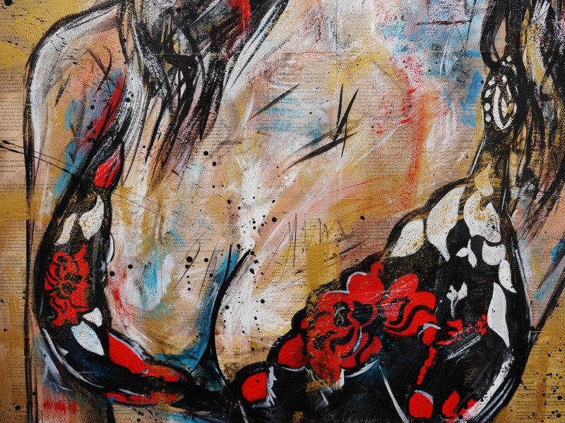 Be Inspired! Book Club Sexy Lingerie (SOLD)-book club-[Franko]-[Artist]-[Australia]-[Painting]-Franklin Art Studio
