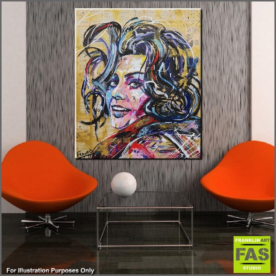 Be Inspired! Book Club Sophia Loren (SOLD)-book club-[Franko_Artist]-[Australian_artist]-[Gold_Coast]-[Brisbane]-[modern]-[contemporary]-[original]-[Large_artwork]-[The_Block]-[Dream_Homes]-[ideas]-[Grand_Designs]-[Art_Lover]-Franklin Art Studio