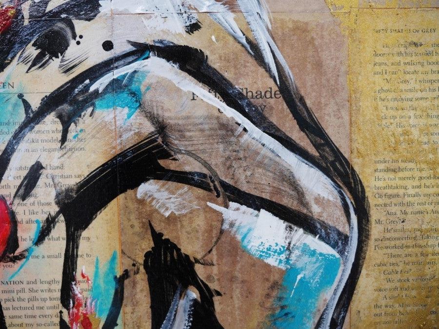 Be Inspired! Cobalt Blonde Book Club Series nude 50 shades of grey (SOLD)-book club-[Franko_Artist]-[The_Block]-[Dream_Homes]-[ideas]-[Grand_Designs]-[Art_Lover]-Franklin Art Studio