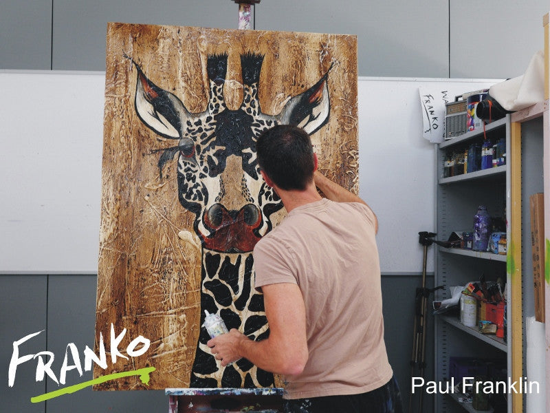Be Inspired! Giraffe Black (SOLD)-Animals-[Franko_Artist]-[The_Block]-[Dream_Homes]-[ideas]- [Grand_Designs]-Franklin Art Studio