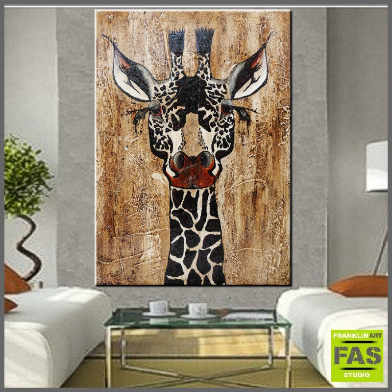 Be Inspired! Giraffe Black (SOLD)-Animals-[Franko_Artist]-[Australian_artist]-[Gold_Coast]-[Brisbane]-[modern]-[contemporary]-[original]-[Large_artwork]-[The_Block]-[Dream_Homes]-[ideas]-[Grand_Designs]-[Art_Lover]-Franklin Art Studio
