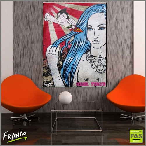 Be Inspired! Industrial Nude Japanese Asian Astro Boy concrete base (SOLD)-urban pop-[Franko_Artist]-[Australian_artist]-[Gold_Coast]-[Brisbane]-[modern]-[contemporary]-[original]-[Large_artwork]-[The_Block]-[Dream_Homes]-[ideas]-[Grand_Designs]-[Art_Lover]-Franklin Art Studio