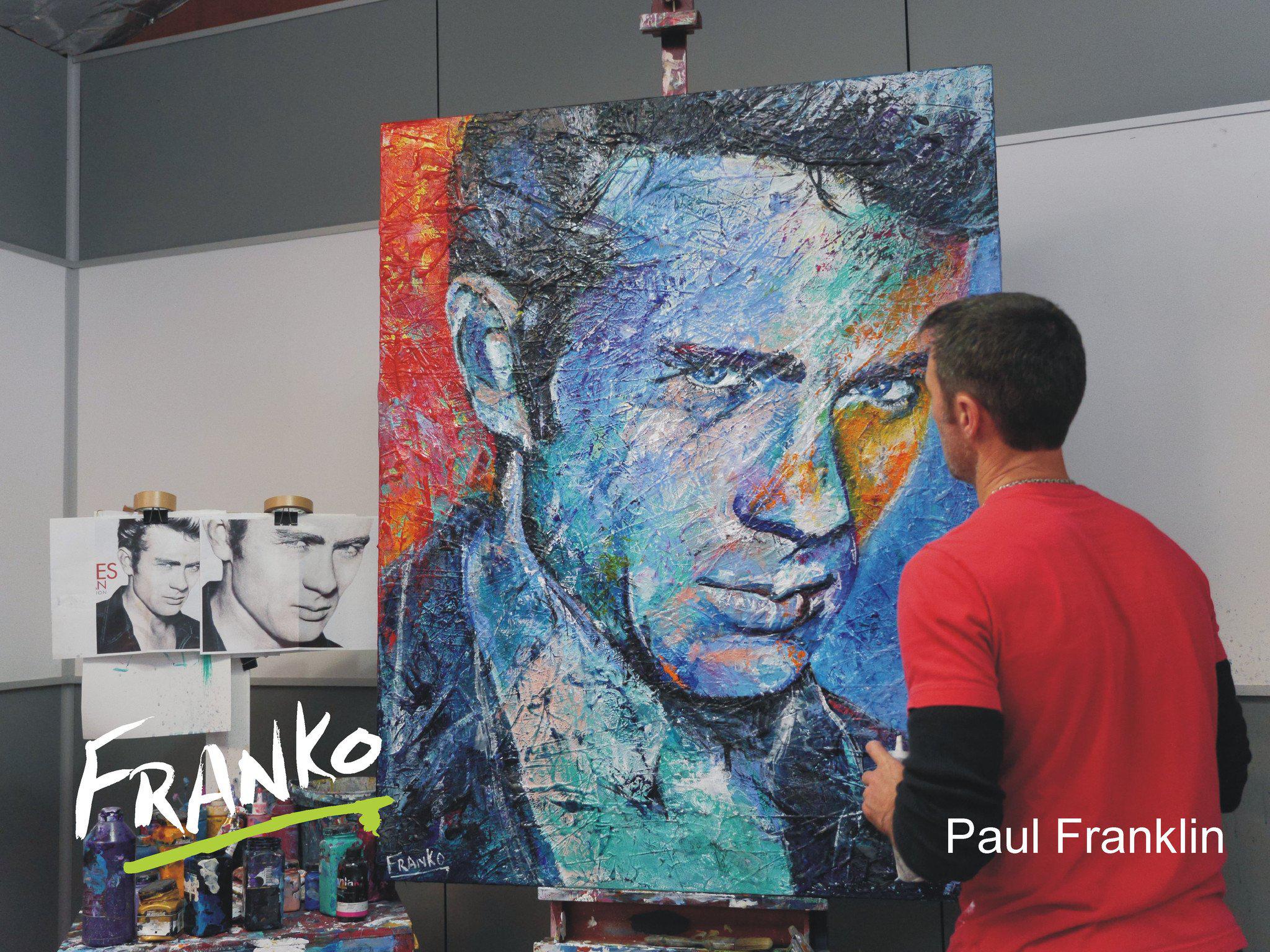 Be Inspired! James Dean J.D. Abstract Realism (SOLD)-abstract realism-[Franko_Artist]-[The_Block]-[Dream_Homes]-[ideas]- [Grand_Designs]-Franklin Art Studio