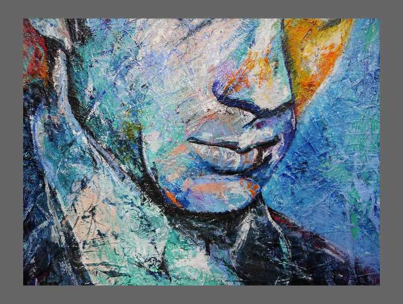 Be Inspired! James Dean J.D. Abstract Realism (SOLD)-abstract realism-[Franko]-[Artist]-[Australia]-[Painting]-Franklin Art Studio