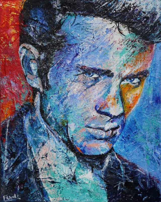 Be Inspired! James Dean J.D. Abstract Realism (SOLD)-abstract realism-[Franko_Artist]-[Australian_artist]-[Gold_Coast]-[Brisbane]-[modern]-[contemporary]-[original]-[Large_artwork]-Franklin Art Studio