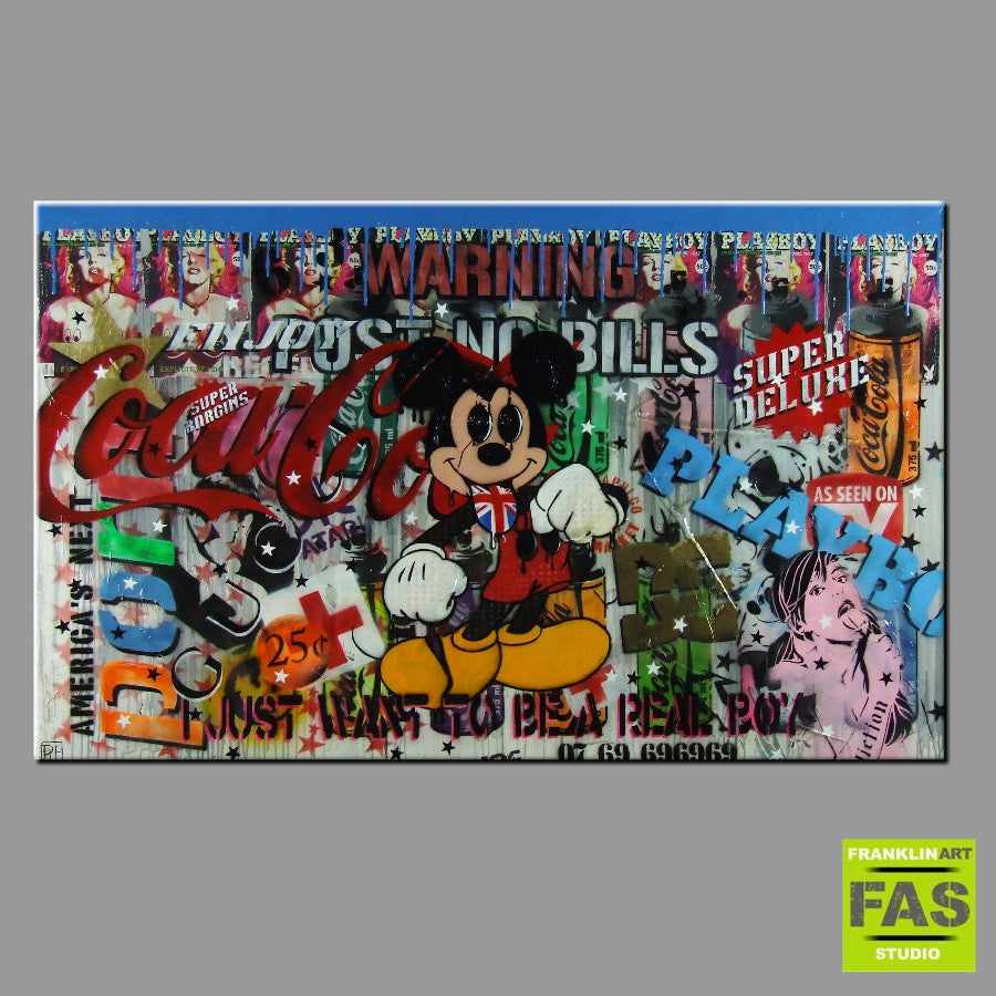 Be Inspired! Mouse Urban Pop (SOLD)-urban pop-[Franko_Artist]-[Australian_artist]-[Gold_Coast]-[Brisbane]-[modern]-[contemporary]-[original]-[Large_artwork]-[The_Block]-[Dream_Homes]-[ideas]-[Grand_Designs]-[Art_Lover]-Franklin Art Studio