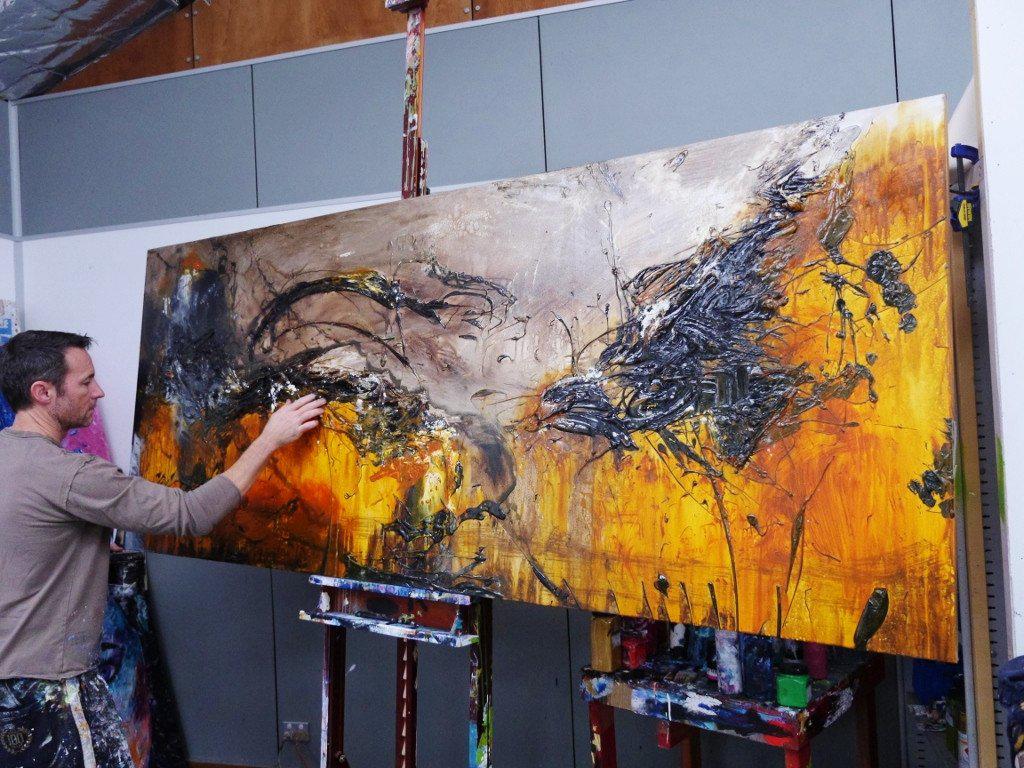 Be Inspired! Orange (SOLD)-abstract-[Franko_Artist]-[The_Block]-[Dream_Homes]-[ideas]- [Grand_Designs]-Franklin Art Studio
