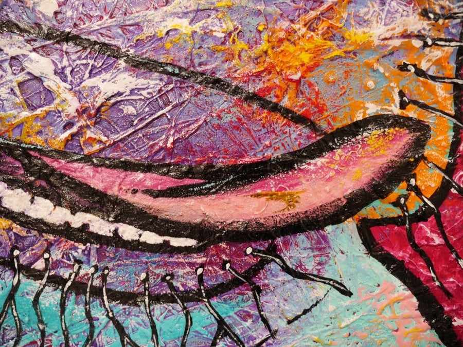 Be Inspired! Pink Cow (SOLD)-abstract realism-[Franko_Artist]-[The_Block]-[Dream_Homes]-[ideas]-[Grand_Designs]-[Art_Lover]-Franklin Art Studio