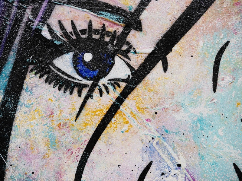 Be Inspired! Urban Pop Art Beautiful Woman (SOLD)-urban pop-[Franko_Artist]-[The_Block]-[Dream_Homes]-[ideas]-[Grand_Designs]-[Art_Lover]-Franklin Art Studio
