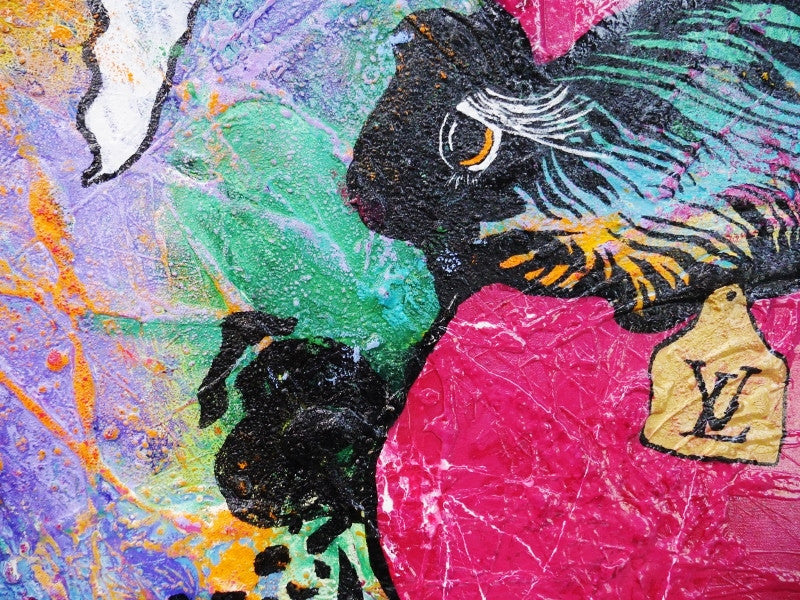 Be Inspired! Urban Pop Art Cow (SOLD)-Animals-[Franko_Artist]-[The_Block]-[Dream_Homes]-[ideas]- [Grand_Designs]-Franklin Art Studio