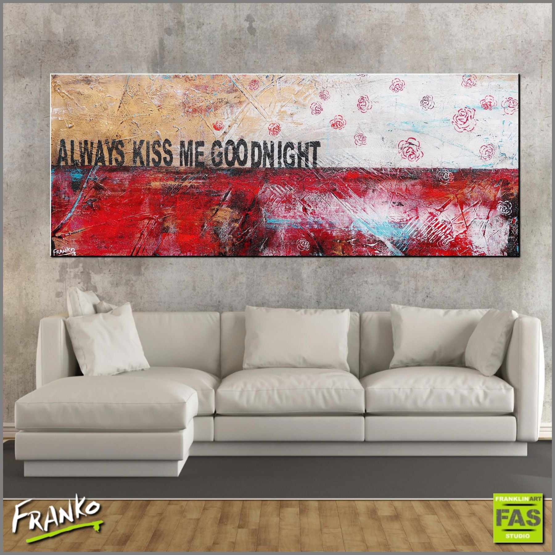 Be Inspired! Urban Pop Art Red Copper white teal (SOLD)-urban pop-[Franko_Artist]-[Australian_artist]-[Gold_Coast]-[Brisbane]-[modern]-[contemporary]-[original]-[Large_artwork]-[The_Block]-[Dream_Homes]-[ideas]-[Grand_Designs]-[Art_Lover]-Franklin Art Studio
