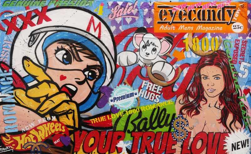 Be Inspired! Urban Pop Art Speed Racer (SOLD)-urban pop-[Franko_Artist]-[Australian_artist]-[Gold_Coast]-[Brisbane]-[modern]-[contemporary]-[original]-[Large_artwork]-Franklin Art Studio