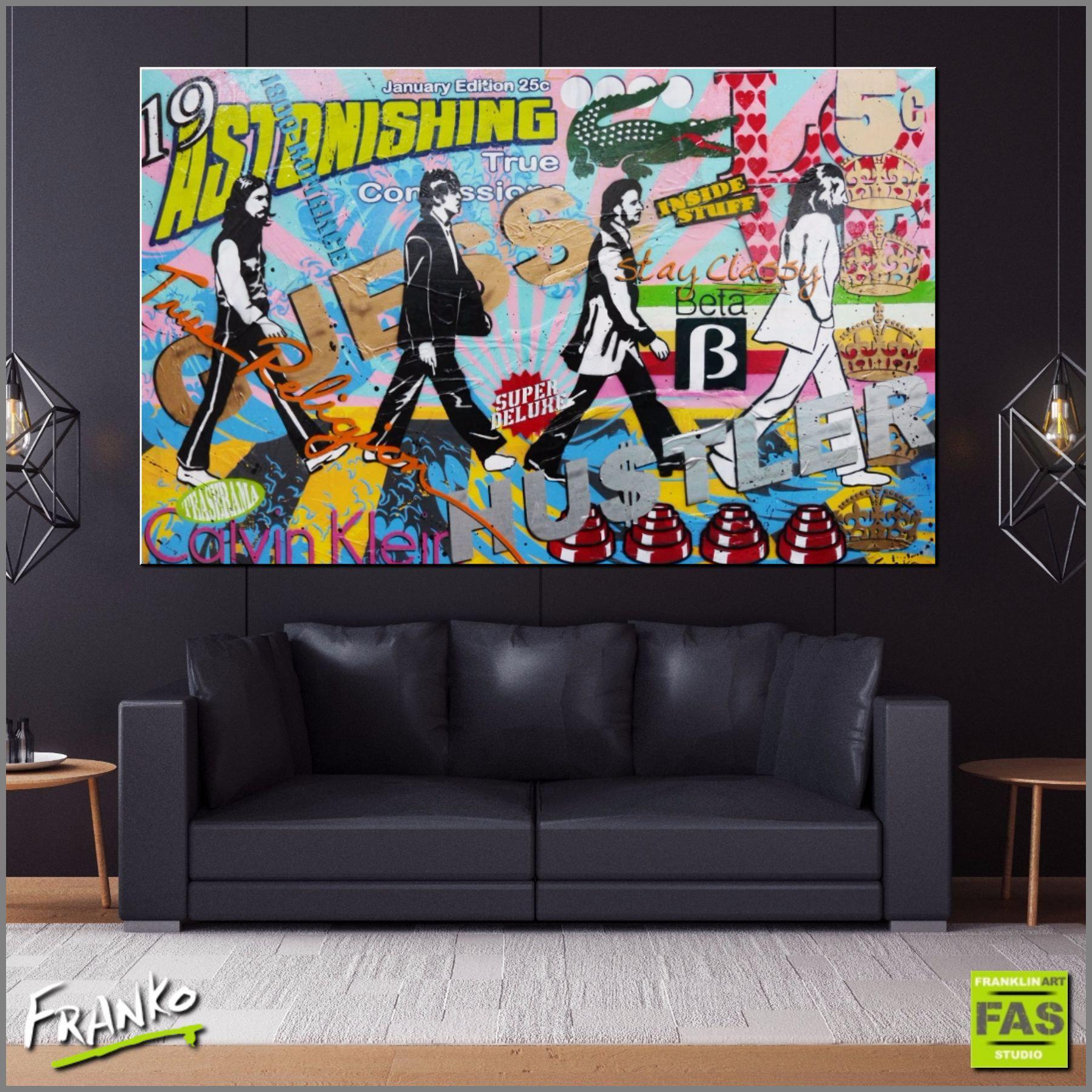 Be Inspired! Urban Pop Art The Beatles (SOLD)-urban pop-[Franko_Artist]-[Australian_artist]-[Gold_Coast]-[Brisbane]-[modern]-[contemporary]-[original]-[Large_artwork]-[The_Block]-[Dream_Homes]-[ideas]-[Grand_Designs]-[Art_Lover]-Franklin Art Studio